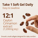 The Oreganix Ceylon Cinnamon Softgels – 7,200 mg Equivalent with MCT Oil