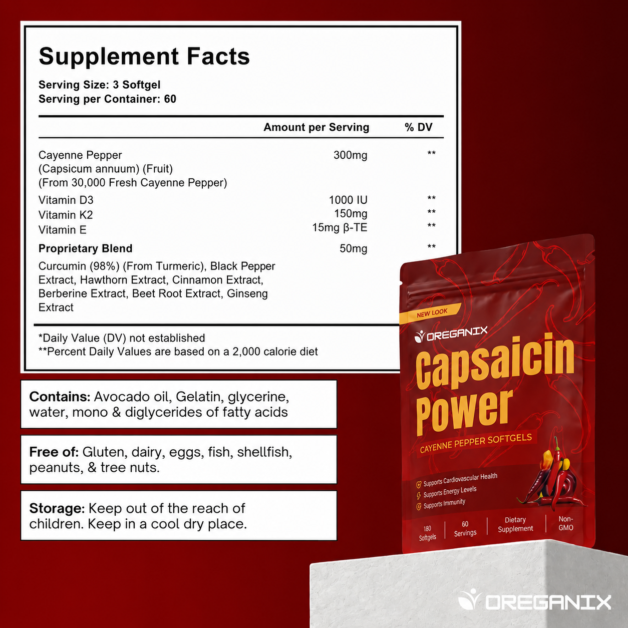Oreganix™ Capsaicin Power - Cayenne Pepper Softgels
