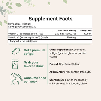 High-Potency Vitamin D3 & K2 Softgels Oreganix™