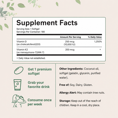 Oreganix™ High-Potency Vitamin D3 & K2 Softgels