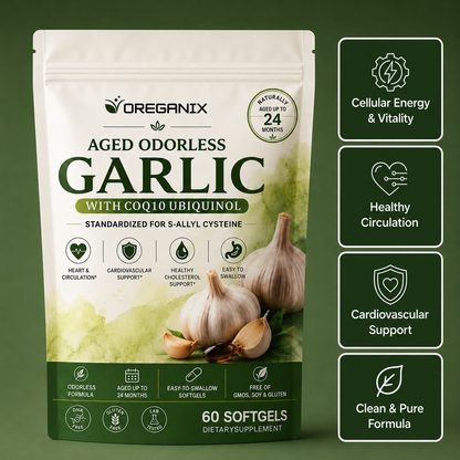 Oreganix™ Aged Odorless Garlic Softgels - Promotes Cardiovascular Vitality