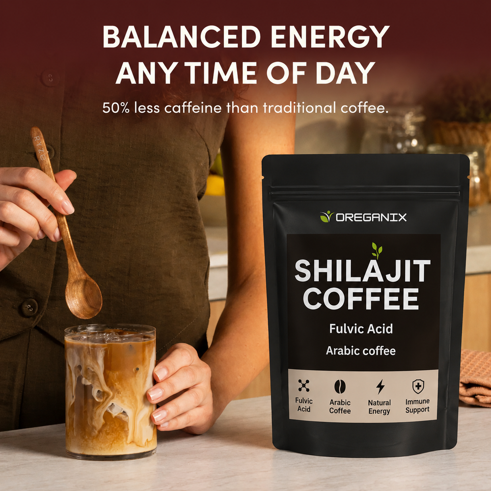 The Oreganix Shilajit Coffee – Instant Coffee with Himalayan Shilajit (30 Servings)