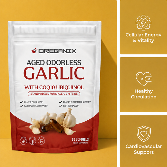 Oreganix™ Aged Odorless Garlic Softgels - Promotes Cardiovascular Vitality